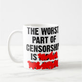 Het ergste deel van Censorship Funny Mug Koffiemok (Links)