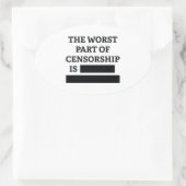 Het ergste deel van de censuur is ovale sticker (Tas)