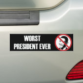 Het ergste President ooit Bumpersticker (Op auto)