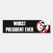 Het ergste President ooit Bumpersticker (Voorkant)