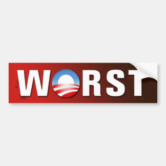 Het ergste President ooit Bumpersticker