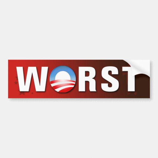 Het ergste President ooit Bumpersticker (Voorkant)