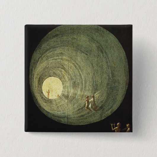 Het escent van de Gezegene Vierkante Button 5,1 Cm (Voorkant)