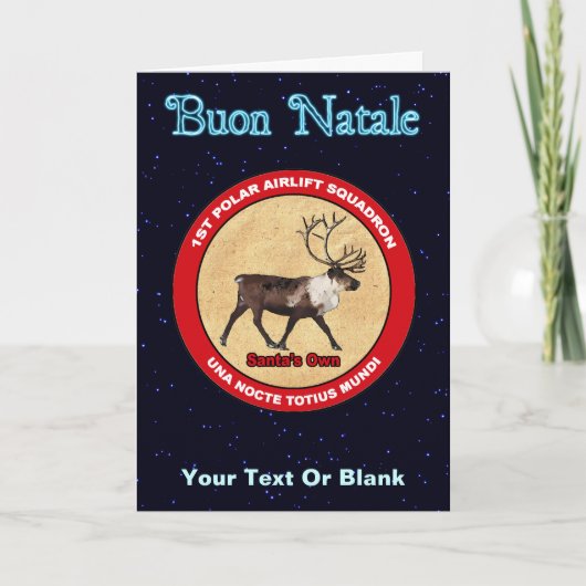 Het Eskader van het Rendier van de kerstman - Buon Feestdagen Kaart (Voorkant)