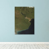 Het estuarium van de Rio de la Plata Canvas Afdruk (Insitu (Houten vloer))