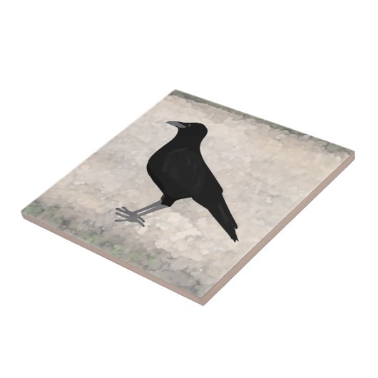 Het eten van Crow Ceramic Tegel Tegeltje (Zijkant)