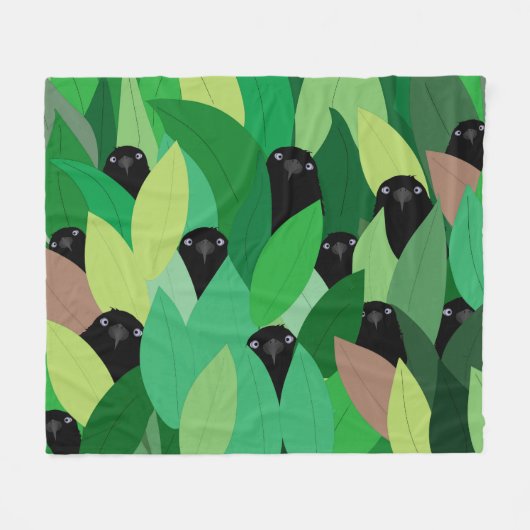 Het eten van Crow Fleece Deken (Voorkant (Horizontaal))