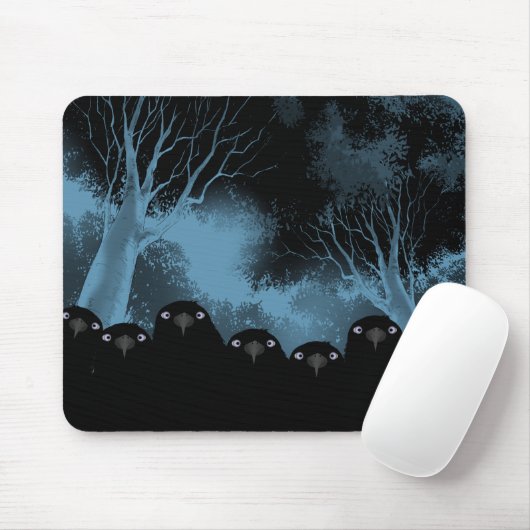 Het eten van Crow Mousepad Muismat (Met muis)