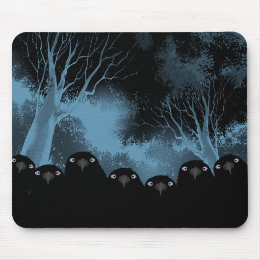 Het eten van Crow Mousepad Muismat (Voorkant)