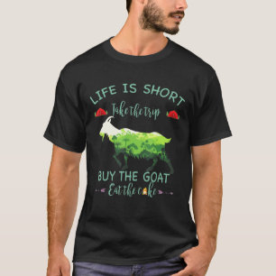 Het eten van de geiten wordt sneller door de lippe t-shirt