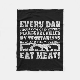 Het eten van dieren is een raar Shirt World Vegan Fleece Deken