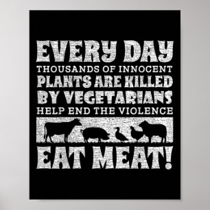 Het eten van dieren is een raar Shirt World Vegan  Poster