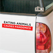 het eten van dieren veroorzaakt een grieppandemie bumpersticker (Op Truck)
