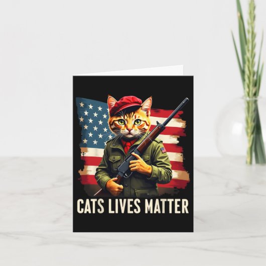 Het eten van katten Levens Probleem Grappig Donald Kaart (Voorkant)