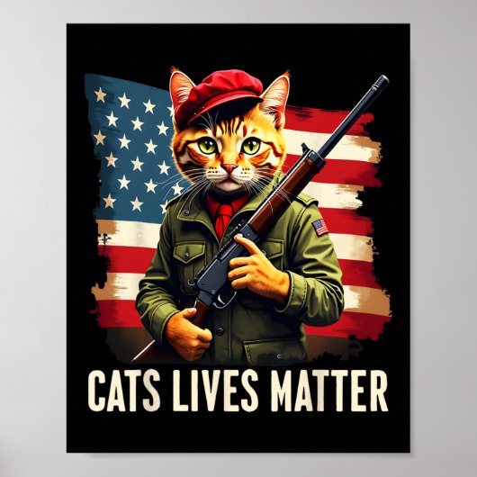 Het eten van katten Levens Probleem Grappig Donald Poster (Voorkant)