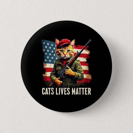 Het eten van katten Levens Probleem Grappig Donald Ronde Button 5,7 Cm (Voorkant)