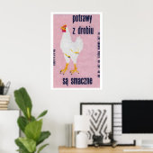 Het eten van kip is heerlijk - Matchbox Print (Thuiskantoor)