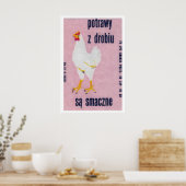 Het eten van kip is heerlijk - Matchbox Print (Keuken)