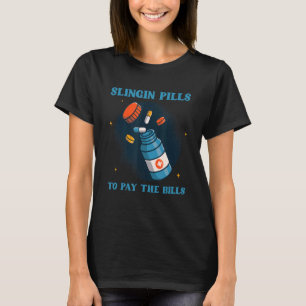 Het eten van pillen om de medicijnen van de apothe t-shirt
