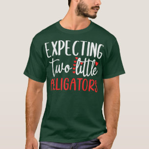 Het eten van twee kleine alligators Funny Pregnanc T-shirt