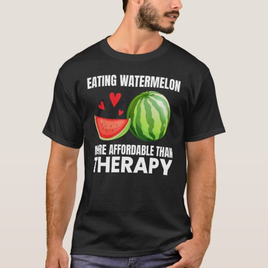 Het eten van watermeloentherapie is grappig waterm t-shirt (Voorkant)