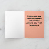 🍽️ "Het eten was een bedachtzame ervaring" Kaart (Binnen)