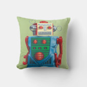Het "Eternal Optimist" Robot-Sierkussen Kussen (Voorkant)