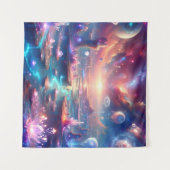 Het etherische buitenaardse landschap met zwevende wandkleed (Voorkant (horizontaal))