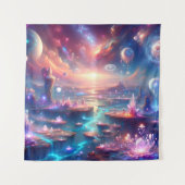 Het etherische buitenaardse landschap met zwevende wandkleed (Voorkant)