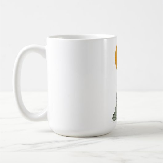 Het etherische spook tegen de volle maan koffiemok (Links)