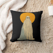 Het etherische spook tegen de volle maan kussen (Deken)