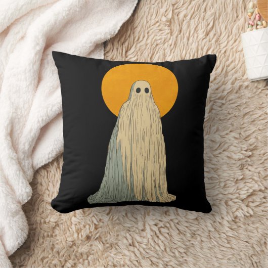 Het etherische spook tegen de volle maan kussen (Deken)