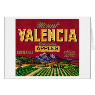 Het etiket Valencia Apple - Watsonville, CA