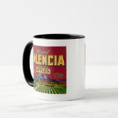 Het etiket Valencia Apple - Watsonville, CA Mok (Voorkant links)