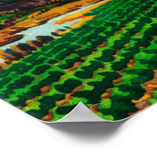 Het etiket Valencia Apple - Watsonville, CA Poster (Hoek)