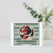 Het Etiket van de Amerikaanse veenbes van het Merk Feestdagenkaart (Staand voorkant)