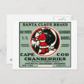 Het Etiket van de Amerikaanse veenbes van het Merk Feestdagenkaart (Voorkant / Achterkant)