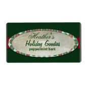 Het etiket van de de hulstbakkerij van Kerstmis (Voorkant)