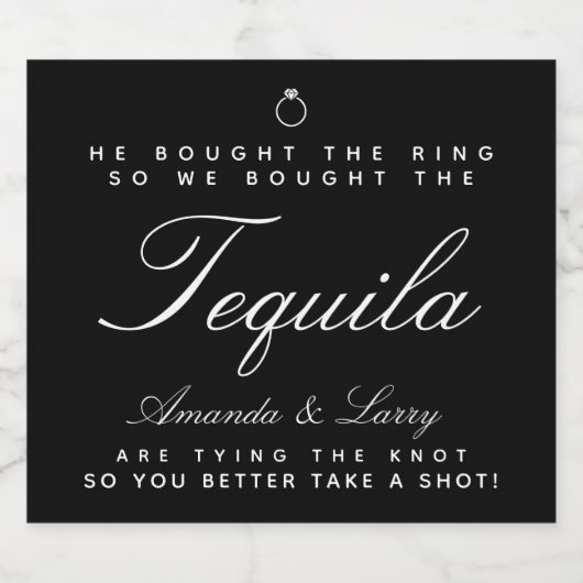 Het etiket van de flacon met de niet-Verloving-vlo (Enkel label)