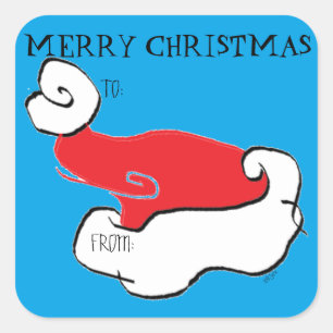 Het Etiket van de Gift van het Pet van de kerstman