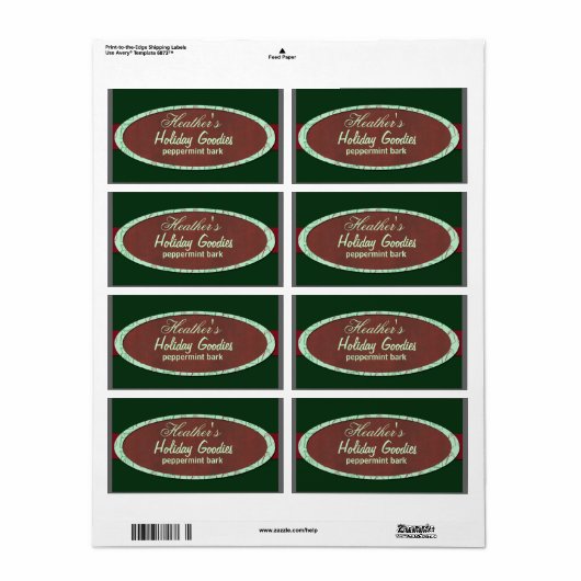 Het etiket van de het ornamentbakkerij van (Full Sheet)