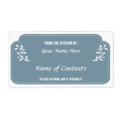 Het etiket van de inblikkruik met gelieve terug te (Voorkant)