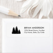 Het etiket van het Adres van de Bomen van de pine  (Insitu)