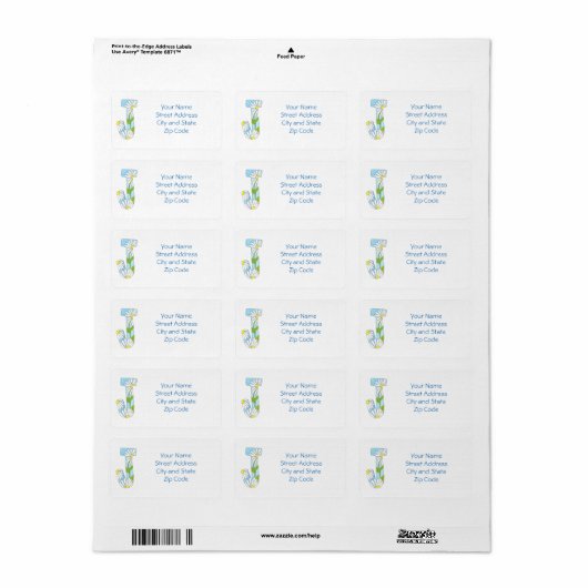 Het Etiket van het Adres van de dag aan Personalis (Full Sheet)