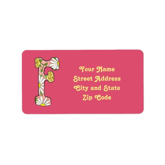 Het Etiket van het Adres van de dag aan Personalis (Voorkant)