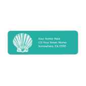 Het Etiket van het Adres van de terugkeer/Aqua Zee (Voorkant)