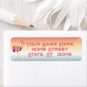 Het Etiket van het Adres van de terugkeer Flamingo (Insitu)