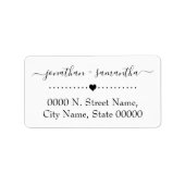 Het Etiket van het Adres van de terugkeer, het ter (Voorkant)