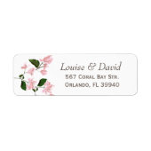 Het Etiket van het Adres van de terugkeer met Boug (Voorkant)