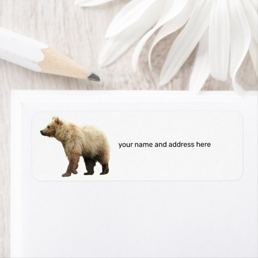 Het Etiket van het Adres van de terugkeer met griz (Insitu)